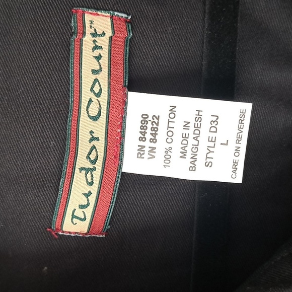 Tudor Court Haband Star-Studded Denim Jean Jacket 100% Cotton Black Size Large - Picture 4 of 8